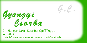 gyongyi csorba business card